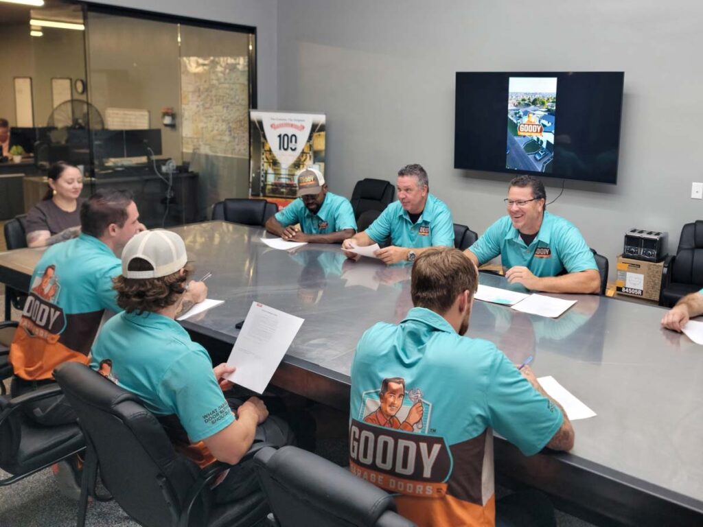 happy team meeting